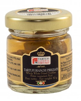 Tartufo Bianco Pregiato Intero (Extra) 12,5 g, in vasetto di vetro - Tartufi Alfonso Fortunati