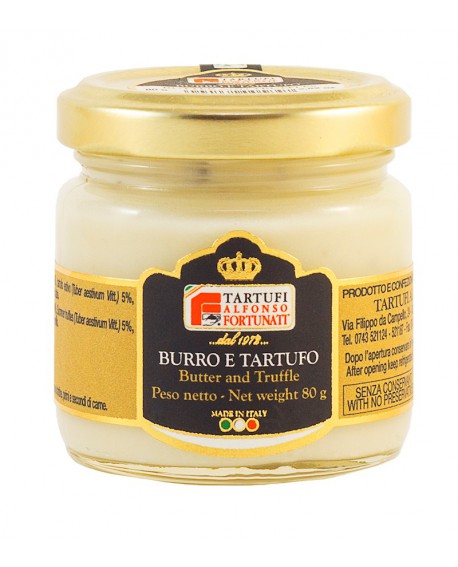 Burro al tartufo estivo 80 g, sterilizzato in vasetto di vetro - Tartufi Alfonso Fortunati