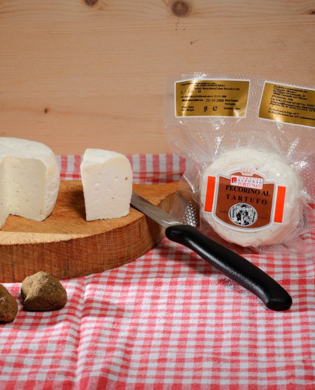 Pecorino al Tartufo Bianchetto (Tuber Borchii Vitt.) 180-200 g - Tartufi Alfonso Fortunati