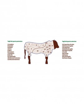 Quarto Posteriore intero di Chianina IGP - completo di Lombata 85 kg - Carni Pregiate Certificate - Tenuta Luchetti