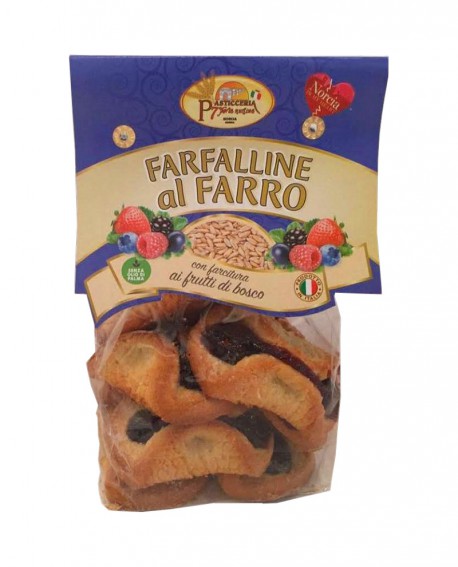 Farfalline al farro frutti di bosco - 250g - Pasticceria 7 Porte Nursine - Dolciaria Severini