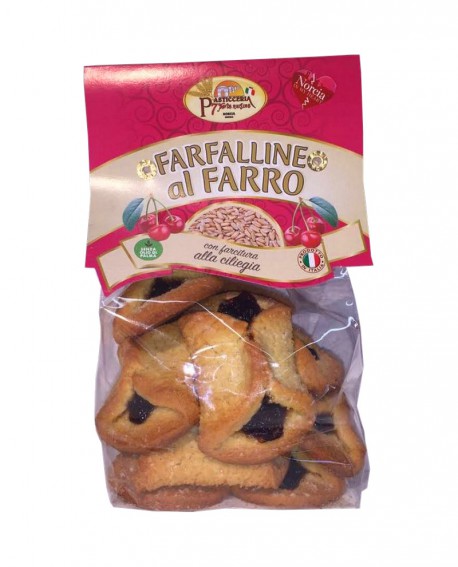 Farfalline al farro ciliegia - 250g - Pasticceria 7 Porte Nursine - Dolciaria Severini