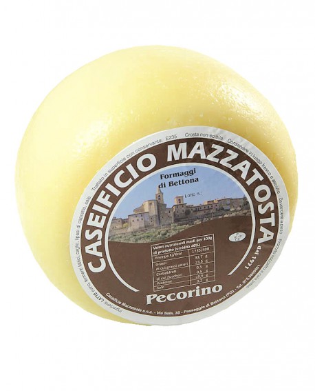 Pecorino di Bettona semistagionato - ovino 2,0-2,2 Kg - stagionatura 120 giorni - Caseificio Mazzatosta