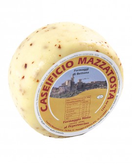 Formaggio Misto al peperoncino - ovino-vaccino 1,4-1,6 Kg - stagionatura 20 giorni - Caseificio Mazzatosta