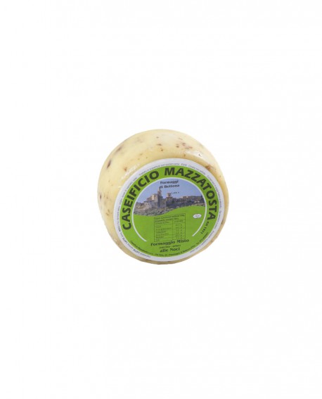 Formaggio Misto alle noci - ovino-vaccino 320-360g - stagionatura 20 giorni - Caseificio Mazzatosta