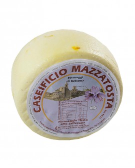 Formaggio Misto allo zafferano - ovino-vaccino 1,4-1,6 Kg - stagionatura 20 giorni - Caseificio Mazzatosta