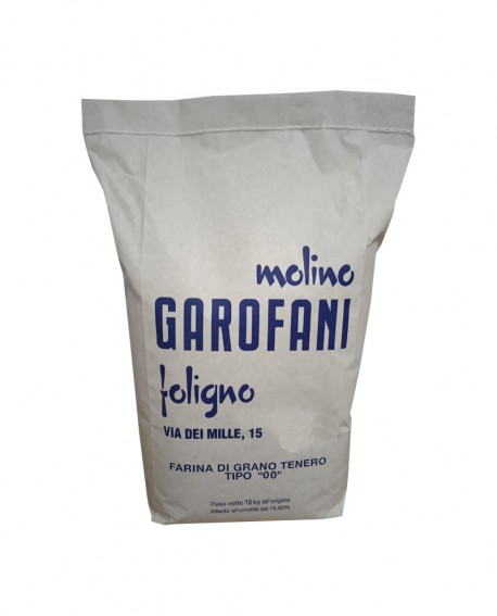 Farina tipo 00 grano tenero italiano - sacco da kg 10 - Molino Garofani