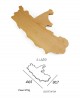 Tagliere in legno a forma di regione Lazio - dimensione 44.5 x 30.7 - Elga Design