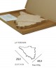 Tagliere in legno a forma di regione Toscana - dimensione 44.5 x 29 - Elga Design
